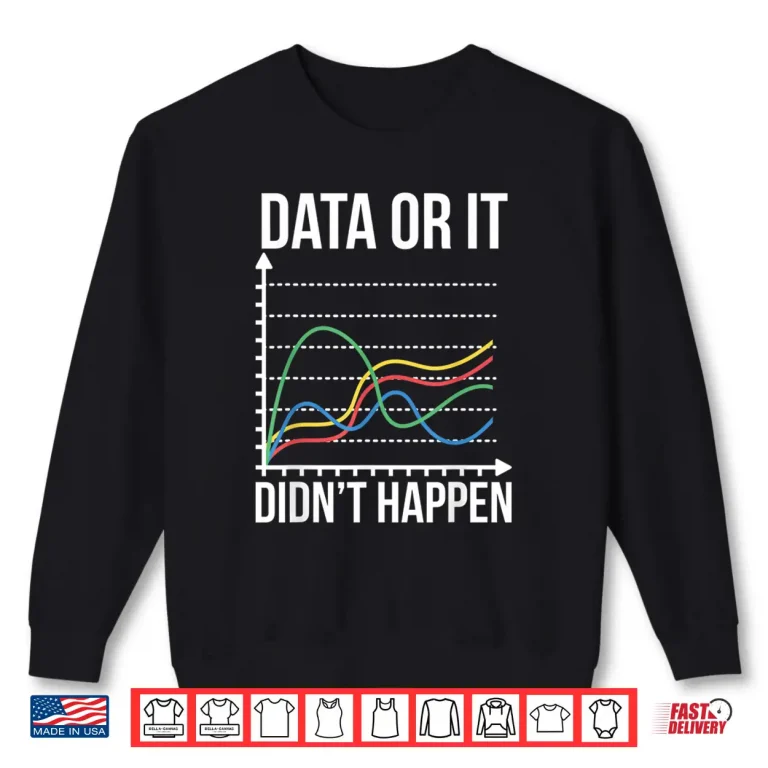 Sweatshirt Data Or It DidnT Happen Behavior Analysis Data Scientist Shirt