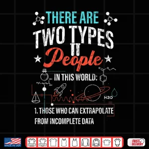 Design Types Of People Data Scientist Computer Science Graphic Shirt