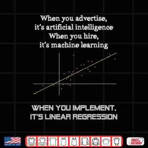 Design When You Implement ItS Linear Regression Machine Learning Shirt