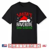 Santas Favorite Data Scientist Funny Christmas Xmas Santa Shirt