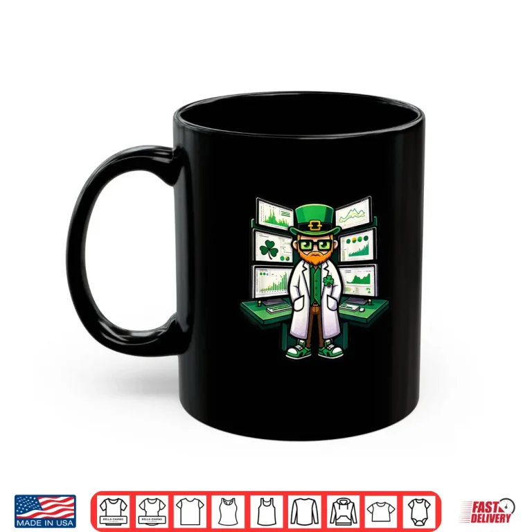 Mug Data Analyst St Patrick Day Lucky Irish Scientist Shirt