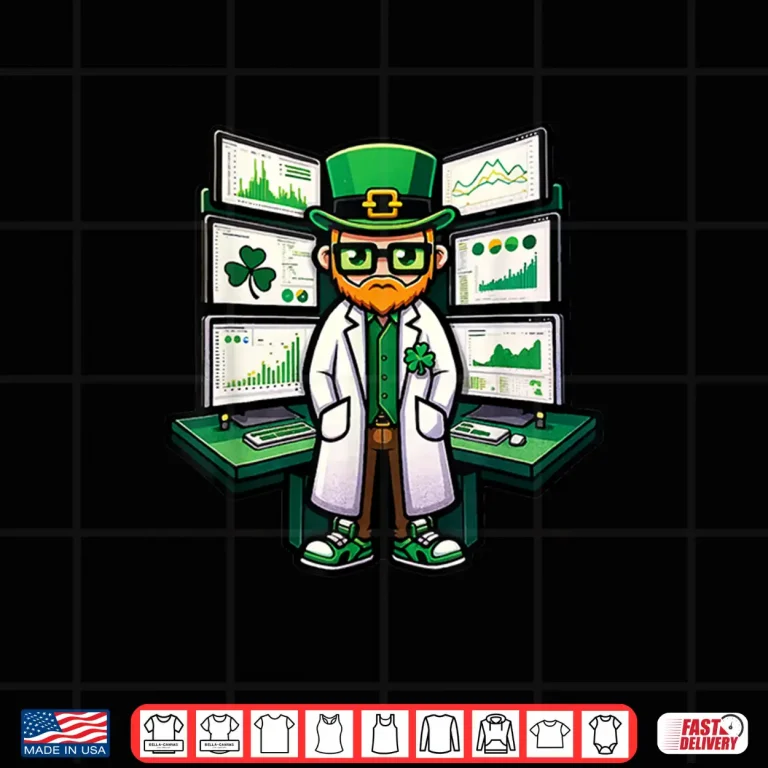 Design Data Analyst St Patrick Day Lucky Irish Scientist Shirt