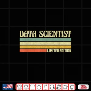 Design Retro Data Scientist Profession Job Title Career Shirt