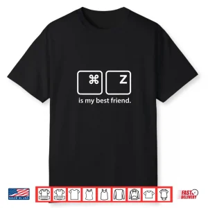 Black-T-Shirt-Funny Graphic Designer Command Z Undo Best Friend Shirt
