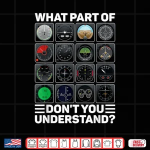 Design Airline Aircraft Airplane Pilot Tools Instruments Indicators Shirt