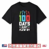 Boys 100Th Day Of School Shirt 100 Days Plane Kids Pilot Shirt