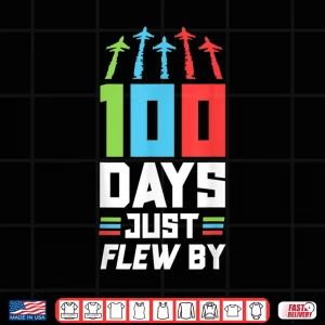 Design Boys 100Th Day Of School Shirt 100 Days Plane Kids Pilot Shirt