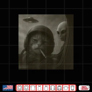 Cat Smoking Cigarette Alien Pilot Funny Meme Cat Shirt 4 Design Cat Smoking Cigarette Alien Pilot Funny Meme Cat Shirt