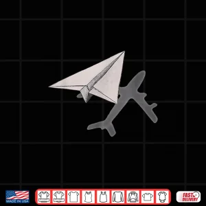 Design Funny Pilot Paper Airplane Tshirt For Co Pilots Boys Party Shirt