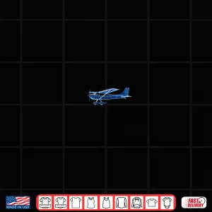 Design Pilot C172 Flying Airplane Mode On 2 Sided Shirt