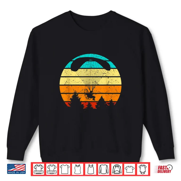 Sweatshirt Retro Paramotor Pilot Sunset Vintage Paramotor Shirt