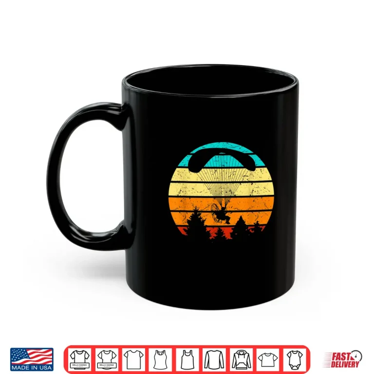 Mug Retro Paramotor Pilot Sunset Vintage Paramotor Shirt