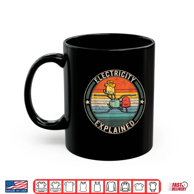 Mug Electricity Explained Cute Ohm Volt Amp Electrical Engineer Shirt