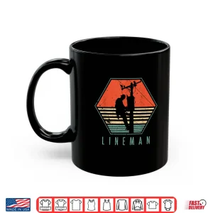 Lineman Shirt Vintage Retro Electrician Gift Shirt 3 Mug Lineman Shirt Vintage Retro Electrician Gift Shirt