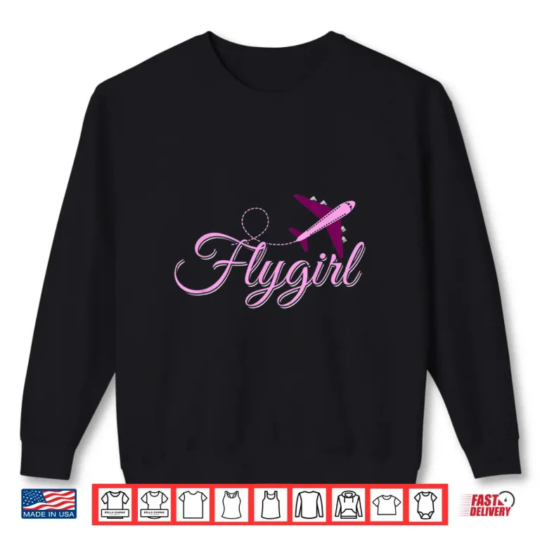 Sweatshirt Flight Attendant Shirt Flygirl Airplane Pilot Stewardess