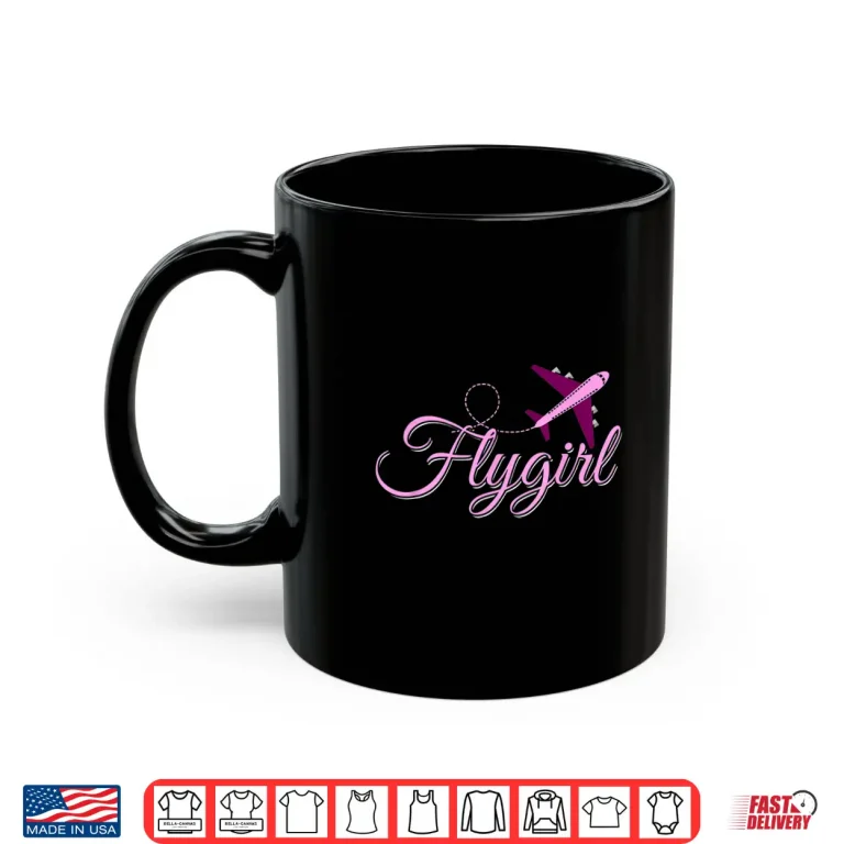 Mug Flight Attendant Shirt Flygirl Airplane Pilot Stewardess