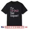 Fly Drink Bid Repeat Flight Attendant Flying Layover Crew Shirt