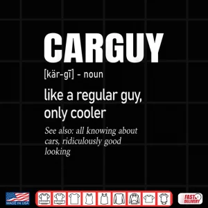 Design Car Guy Definition Mechanic Auto Racing Mens Shirt