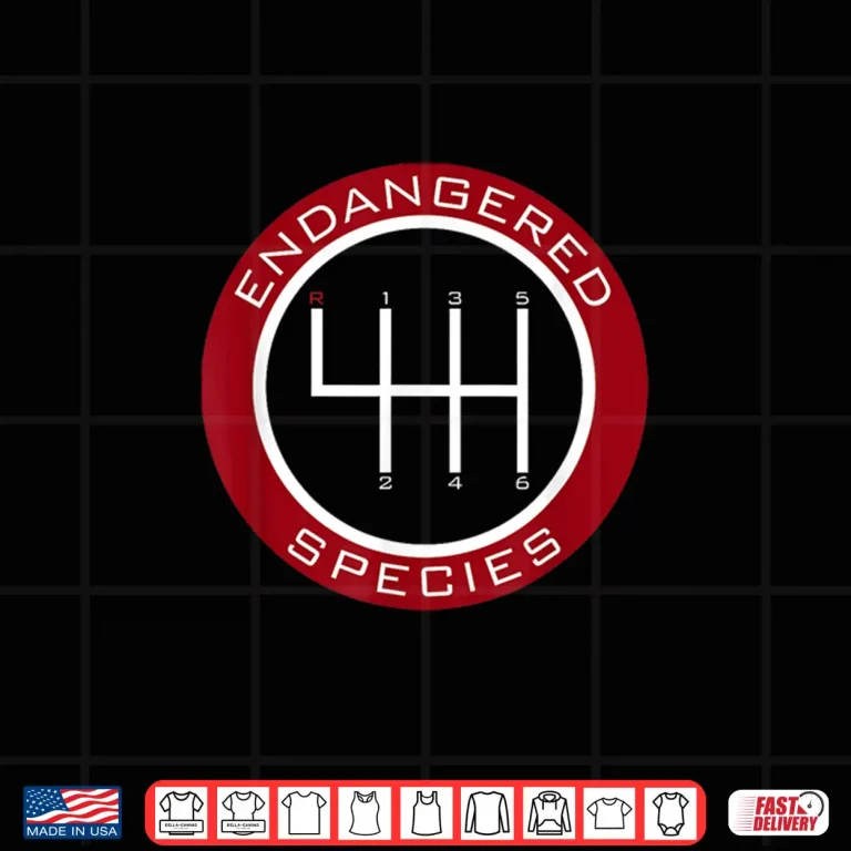 Design Car Guy Mechanic Endangered Species Manual Shifter Shirt
