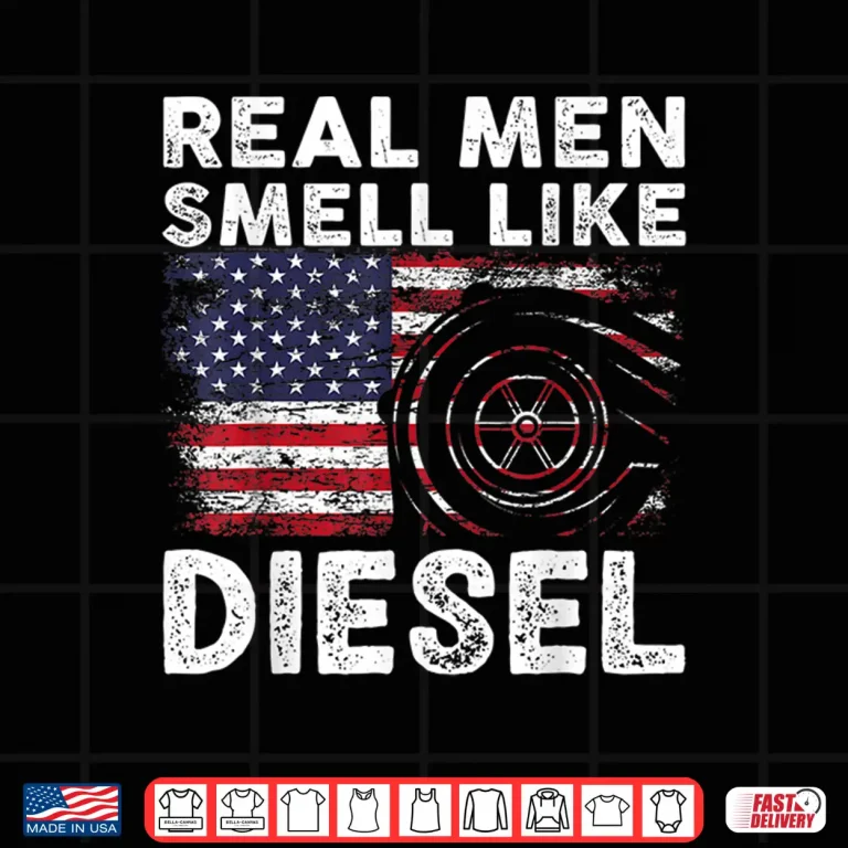 Design Funny Diesel Mechanic Gift Real Men Smell Like Diesel Shirt