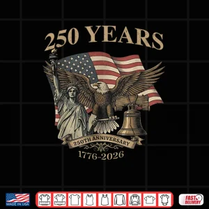 Design 250 Years America 1776 2026 Liberty Bell Eagle USA Flag Shirt
