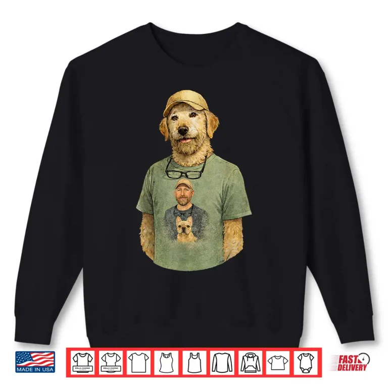 Sweatshirt Marc And Dog Blue Green Graphic Shirt