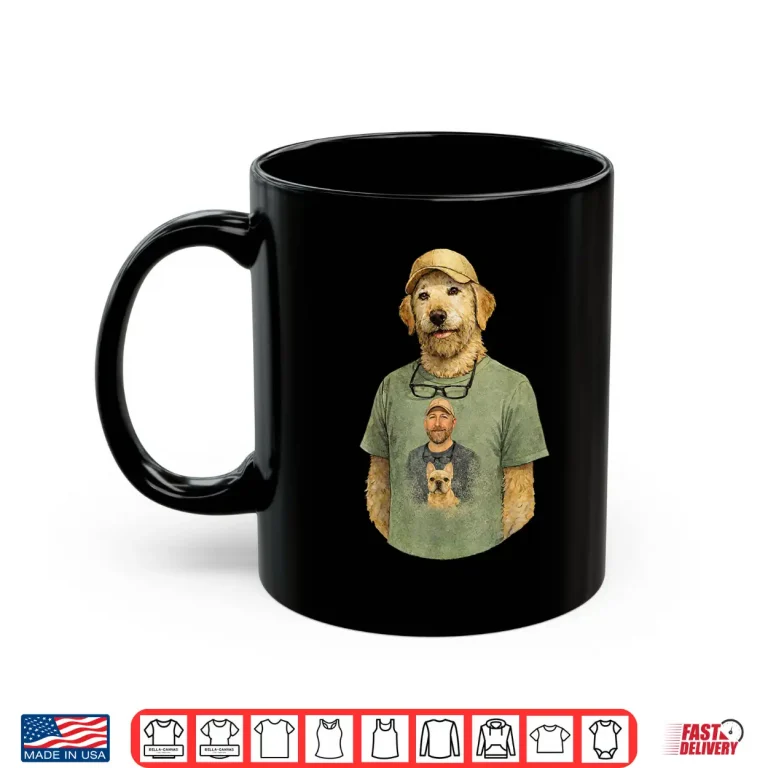 Mug Marc And Dog Blue Green Graphic Shirt