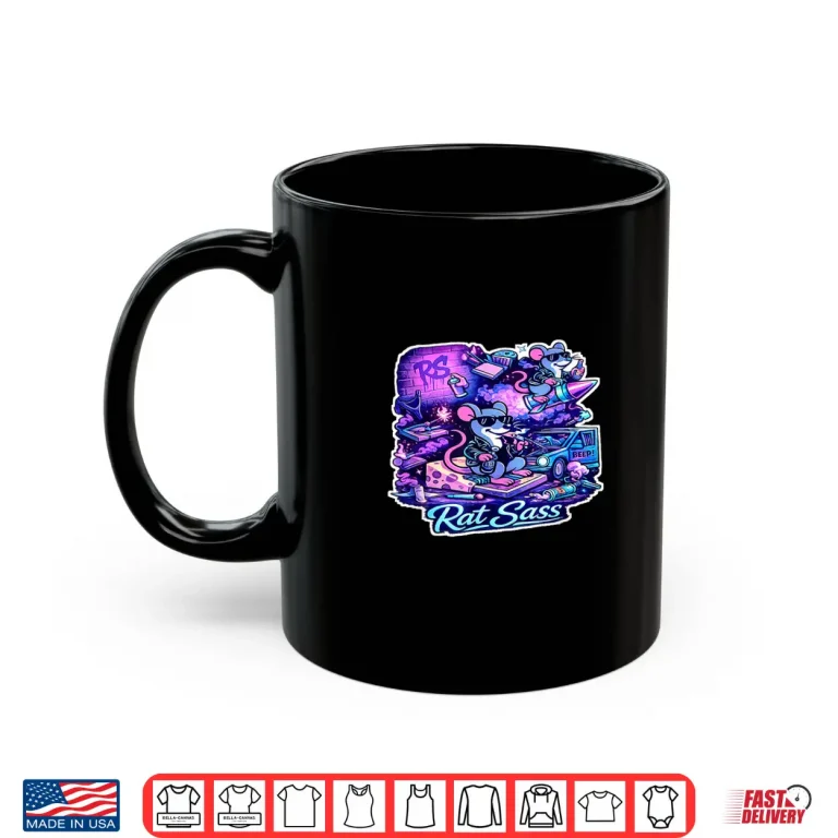 Mug Mischievous Retro Rat Cartoon Streetwear Character Art Shirt