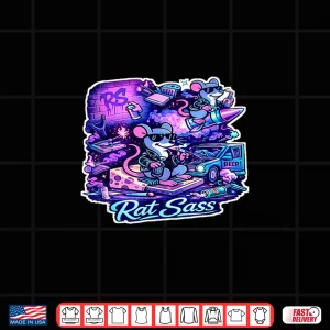 Design Mischievous Retro Rat Cartoon Streetwear Character Art Shirt