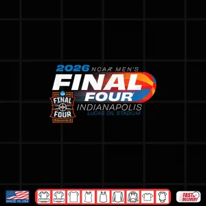 Design NCAA Final Four 2026 Basketball Indianapolis Navy Shirt