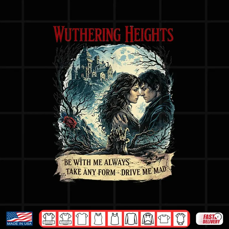 Design Wuthering Heights Gothic Book Lover Classic Literature Shirt