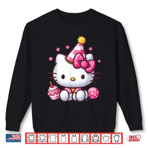 Sweatshirt Kitty Birthday Party Cute Cat Birthday Graphic Shirt