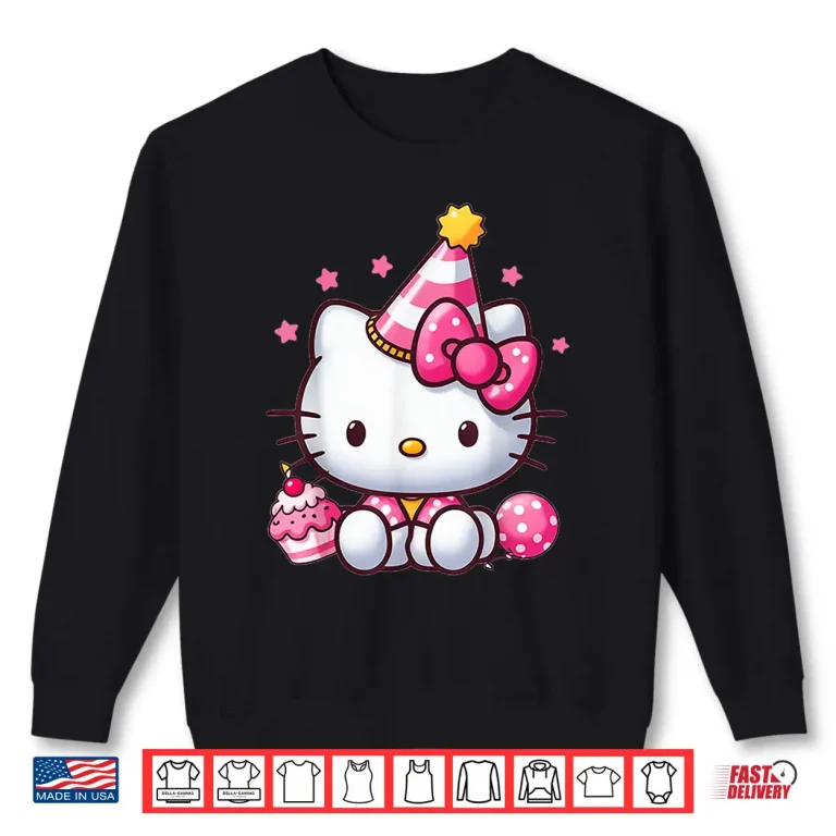 Kitty Birthday Party Cute Cat Birthday Graphic Shirt 2 Sweatshirt Kitty Birthday Party Cute Cat Birthday Graphic Shirt