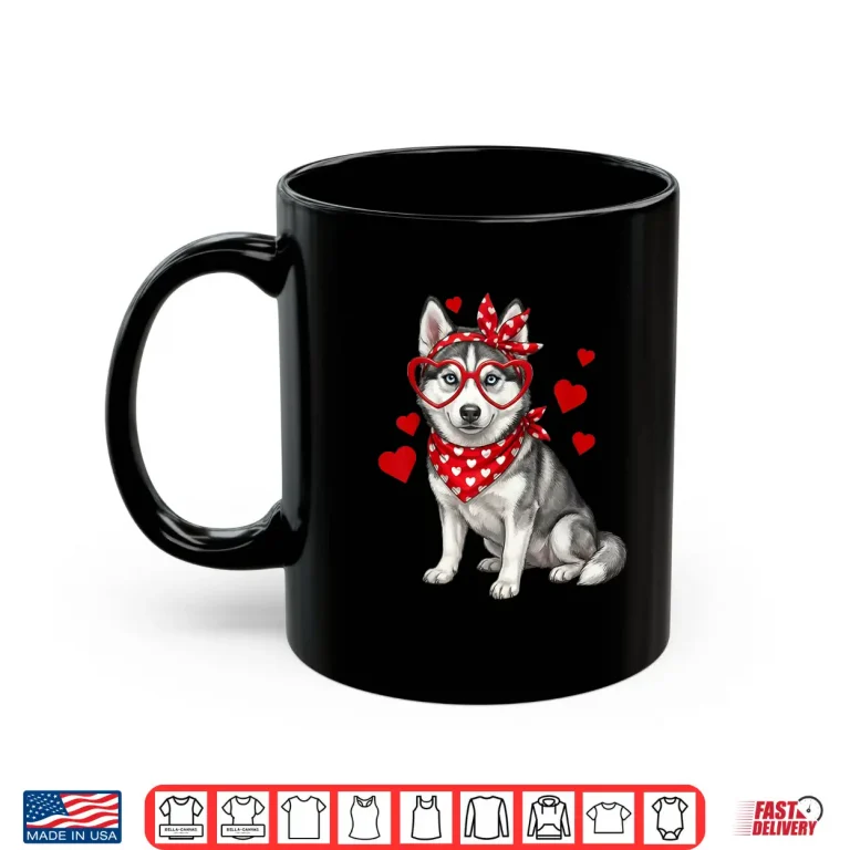 Mug Siberian Husky Valentines Day Lover Dog Heart Shirt