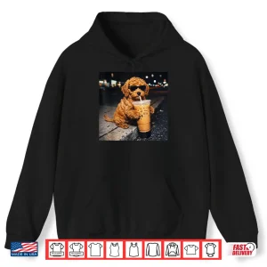 Dog Goldendoodle Drinking Iced Coffee Funny Animal Meme Shirt 1 Hoodie Dog Goldendoodle Drinking Iced Coffee Funny Animal Meme Shirt