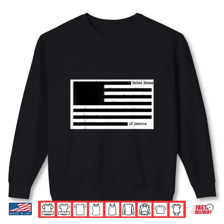 Sweatshirt Censored Documents American Flag United States Of America Shirt