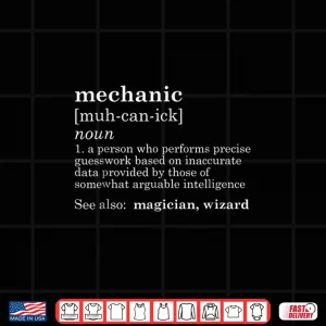 Design Definition Birthday Gift Mechanic Shirt