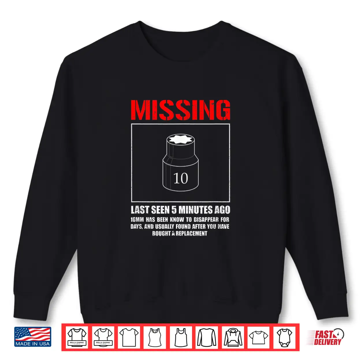 Missing 10Mm Socket Mechanic Machinist Shirt Missing 10Mm Socket Mechanic Machinist Shirt