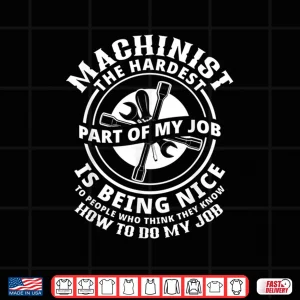 Design Sarcastic Machine Operator Gift Machinist Shirt