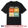 Things I Want Car Parts Enthusiast Auto Engine Mechanic Shirt