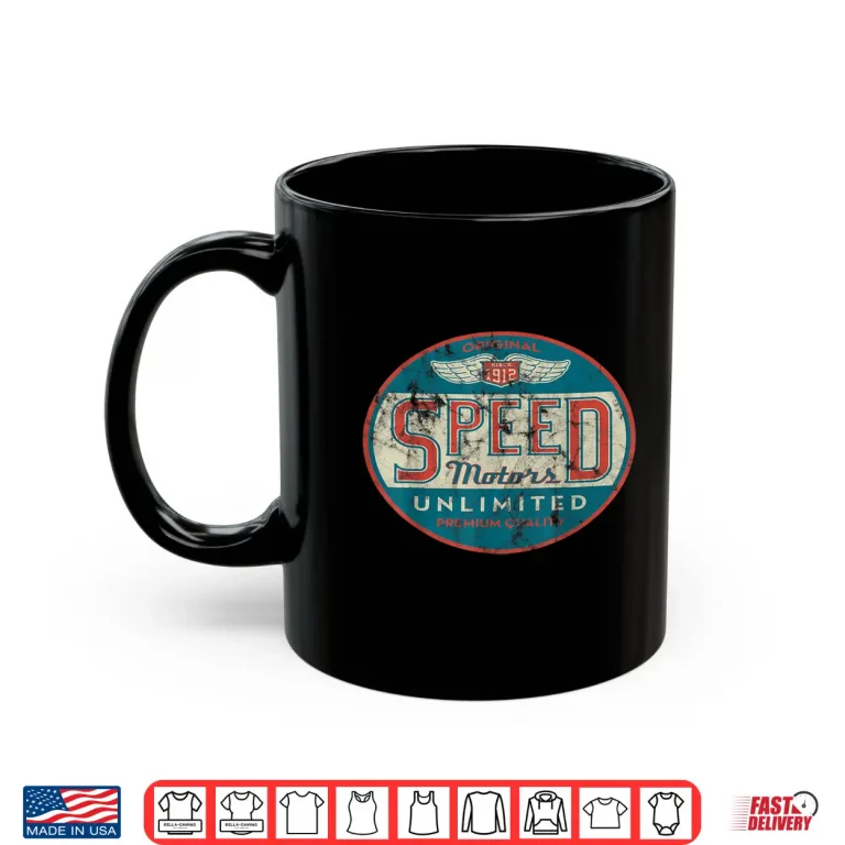 Mug Speed Motor Mechanic Vintage Distressed Shirt