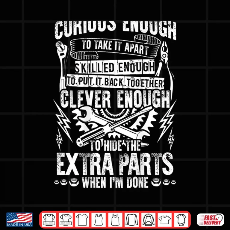 Design Curious Skilled And Clever Car Auto Truck Mechanic Shirt