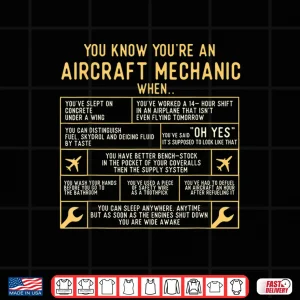 Design Professional Airplane Maintenance Aircraft Mechanic Shirt