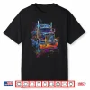 American Flag Big Rig Semi Trailer Trucker Shirt