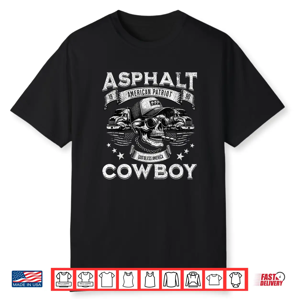 Asphalt Cowboy American Flag Diesel Truck Driver Shirt Asphalt Cowboy American Flag Diesel Truck Driver Shirt