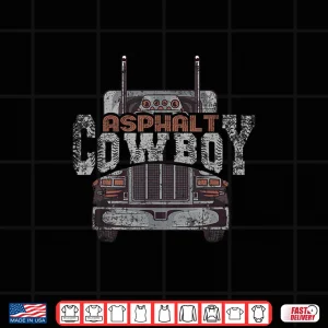 Design Asphalt Cowboy Cool Design Trucker Shirt
