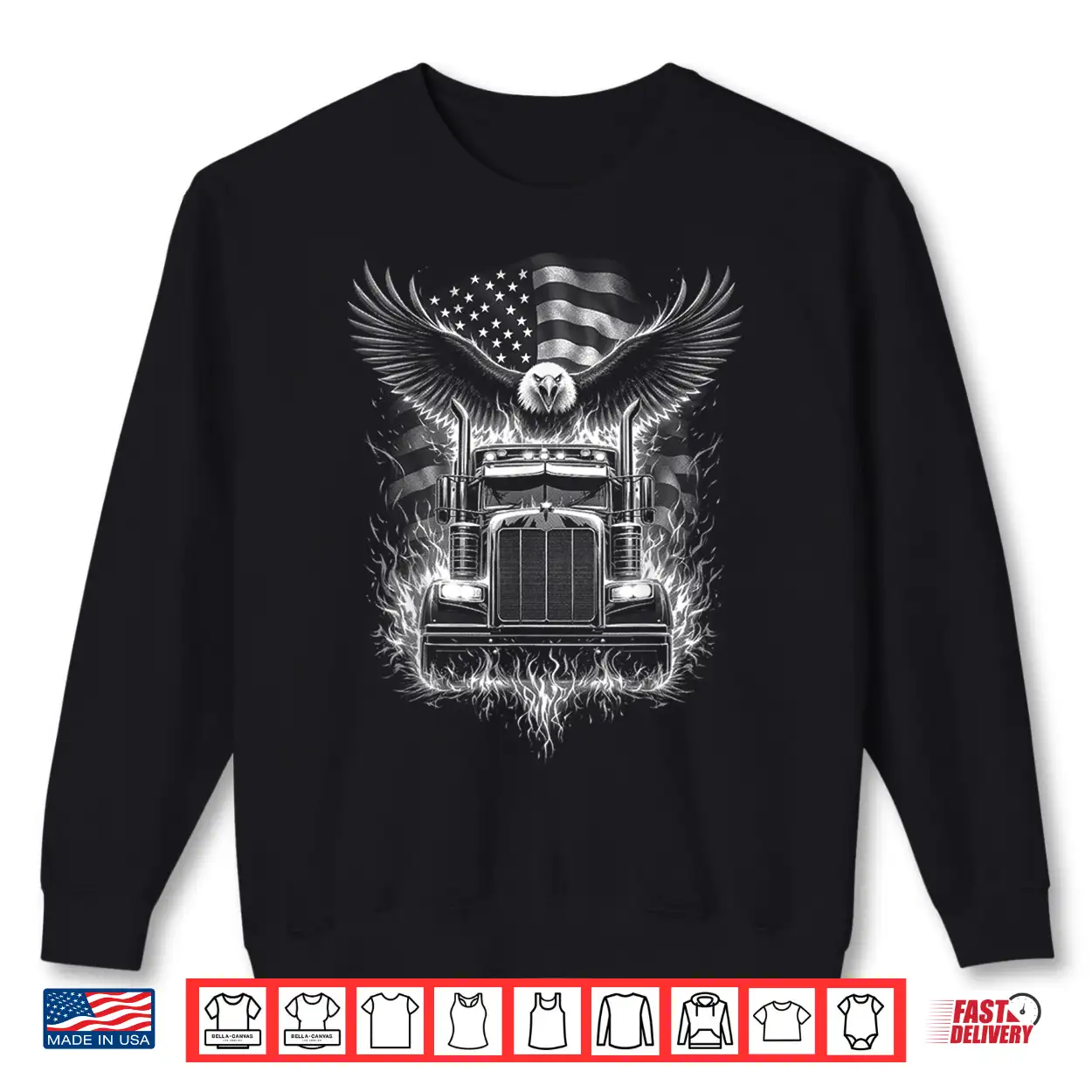 Patriotic American Flag Eagle Semi Truck Driver Shirt Patriotic American Flag Eagle Semi Truck Driver Shirt