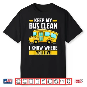 School Traffic Stops Bus Driver Shirt