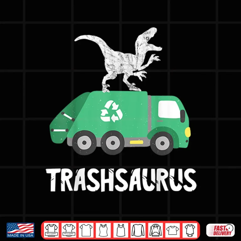 Design Trash Dinosaur Recycle Garbage Truck Driver Shirt