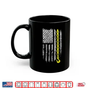 Mug Yellow Tow Hook Chain USA Flag Tow Truck Driver Shirt